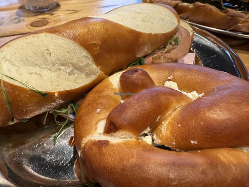 pretzel & sandwich  at Bakery Bakery - Basel SBB in Basel
