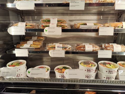 Sandwich, bowl at Pret A Manger - Hauptbahnhof in Zurich