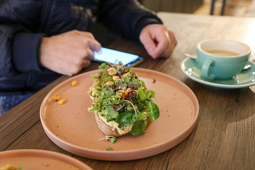 avocado toast at La Loca de Enfrente in Madrid
