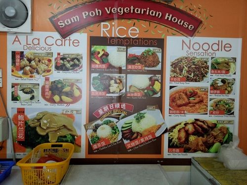 menu at Sam Poh Vegetarian House in Ampang