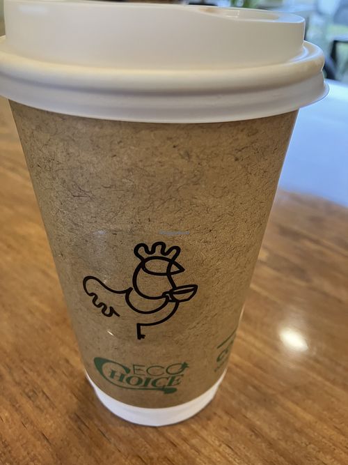 Loved the oat latte & the logo!   at Roosters Coffee House in Ledgewood