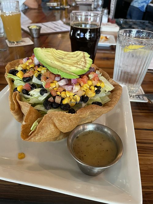 Southwest salad minus cheese  at LazyG Brewhouse in Prescott