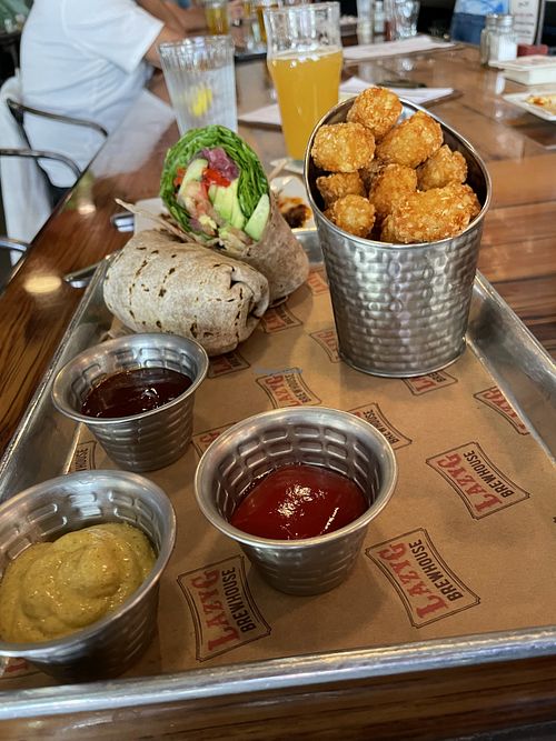 Veggie wrap with side option  at LazyG Brewhouse in Prescott