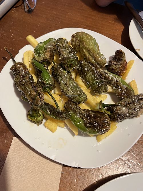 Pimientos del padrón   at Restaurante El Asturiano in Algodonales