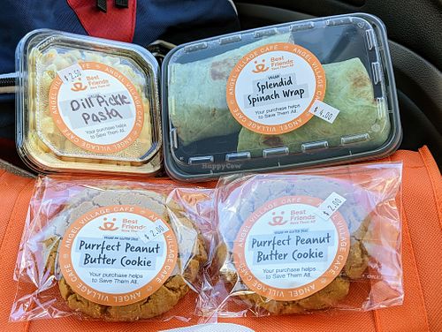 Last batch of vegan treats for the road, from the mercantile. at Best Friends Roadhouse and Mercantile in Kanab