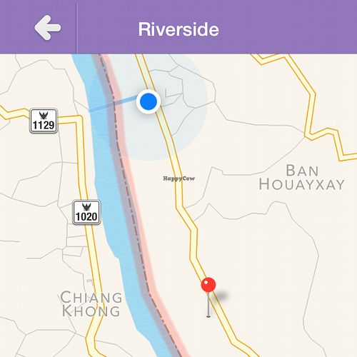 Actual location at Riverside in Houay Xai