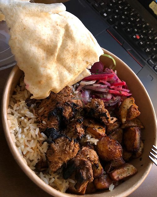 Bol vegan Stan kebab  at Restaurant Boustan in Quebec