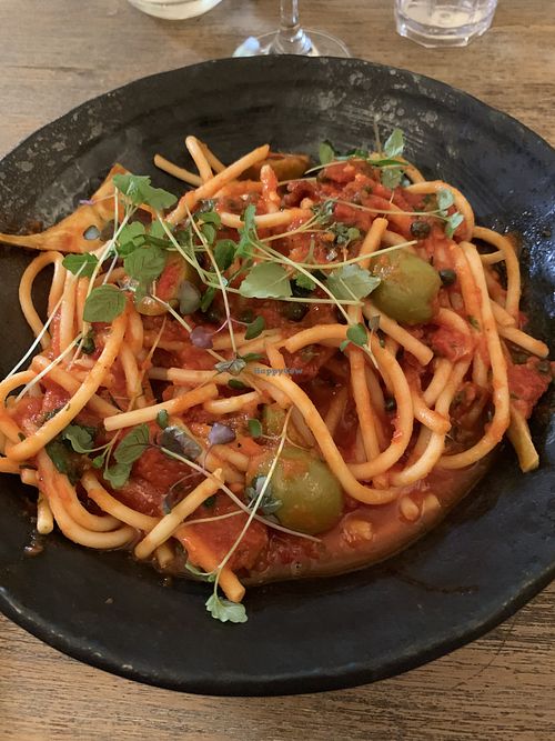 Vegan pasta   at Romano's in Hamilton Island