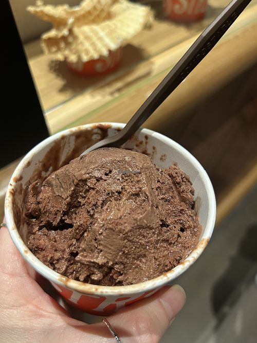 Hazelnut chocolate cookies and cream - yummy!   at Salt & Straw in Roseville