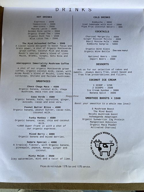 Menu at Luv Burger in Samara