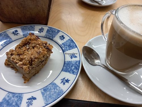 Fruit Crumble amd Coffee at Ollie Polly Play Cafe in West Wickham