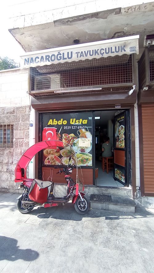 outside at Abdo Usta in Gaziantep