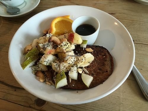 Vegan buckwheat pancakes  at Bataat in Amsterdam