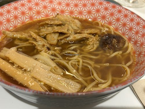 Curry ramen with heura chicken   at Udon  in Girona