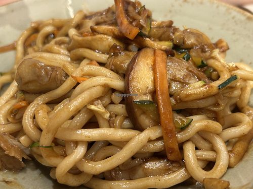 Stir fry with heura chicken and udon noodles   at Udon  in Girona