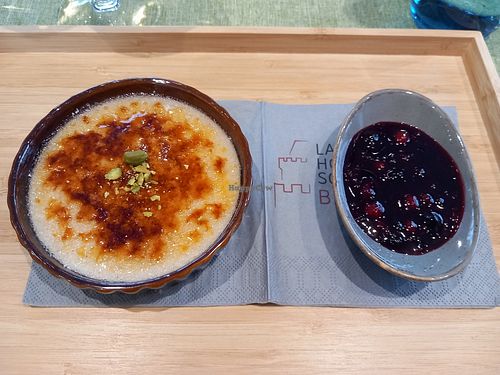 Crème brûlee vegana at Vegabula in Brunico