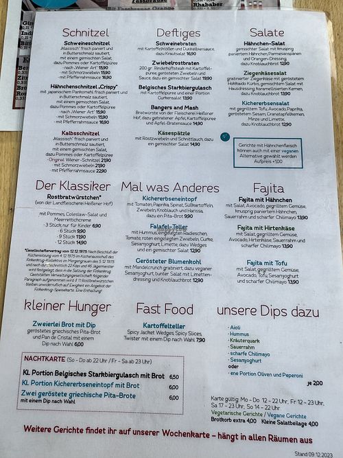 Menü 1/2  at Finkenkrug in Duisburg