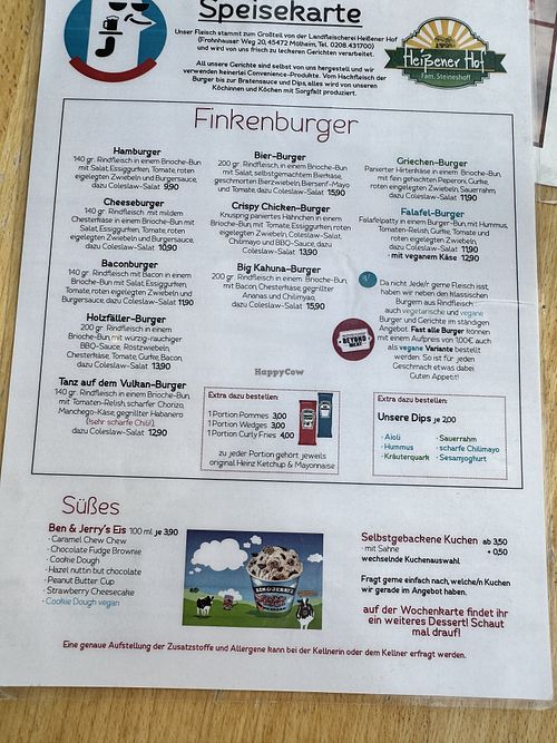 Menü 2/2  at Finkenkrug in Duisburg