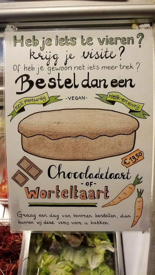 Sign at De Vegetarische Snackbar in The Hague