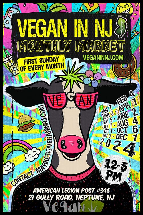 2024 dates and info. at Vegan in NJ Monthly Market in Neptune City