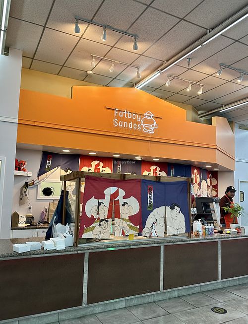 Sign - inside AZ International Marketplace food court   at Fatboy Sandos in Mesa