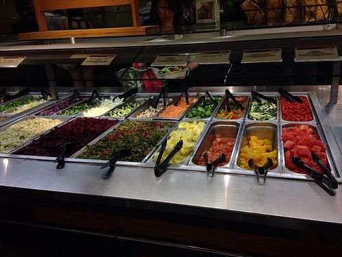 Salad choices at Whole Foods Market - I St in Washington