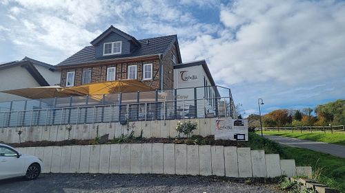 Amazing place to sit outside with an amazing view. at Cafe Trebellii in Bornheim