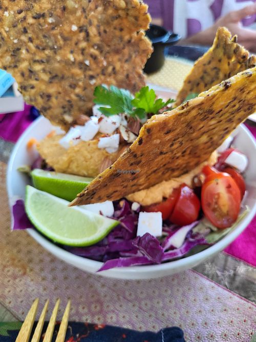 Sweetpotato hummus bowl at Café Myka in Malmo
