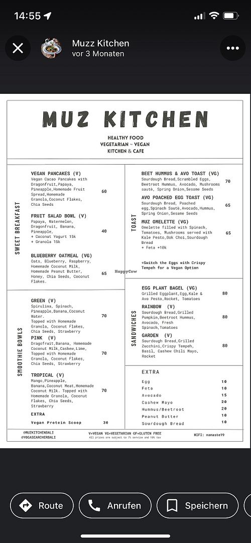 Menu3  at Muzz Kitchen in Pecatu