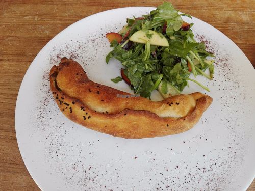 Calzone at Meshek Barzilay in Tel Aviv
