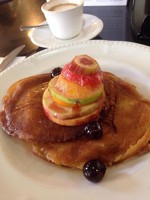 Vegan Pancake at Meshek Barzilay in Tel Aviv