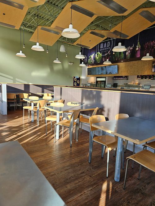 Indoor seating at MAD Greens in Lone Tree