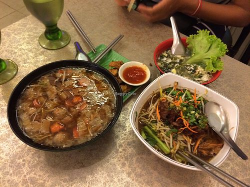 Selection of dishes we ordered at Surn Yi Vegetarian Restaurant in Phnom Penh