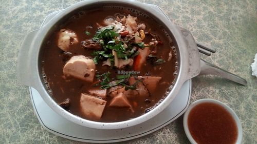 Chinese nutrition soup at Surn Yi Vegetarian Restaurant in Phnom Penh