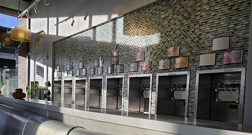 8 soft-serv machines at Yogurtini in Lone Tree
