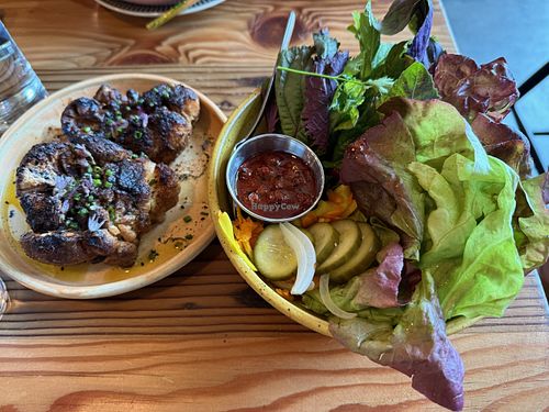 Grilled lion's mane mushrooms with fixings at Feral in Portland