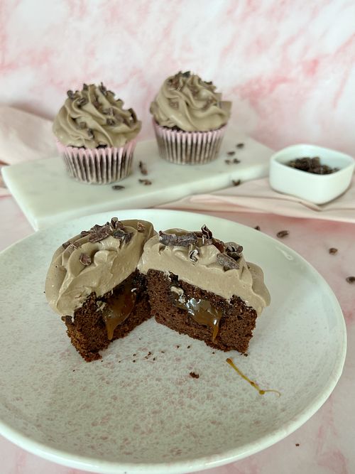 Chocolate Caramel Cupcake at Planted Planet in Melide