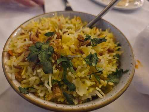 Vegetable Pilau Rice at Zamorins in Whitley Bay