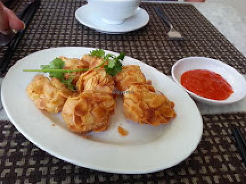 Almond crusted tofu starter at Nirvana Tea House and Vegetarian Delights in Ho Chi Minh City