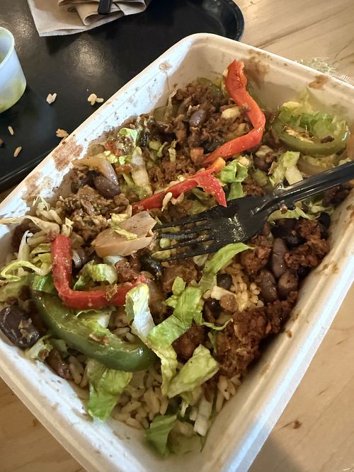 Impossible Chorizo Bowl from Taqueria El Chingon  at DE.CO Food Hall in Wilmington