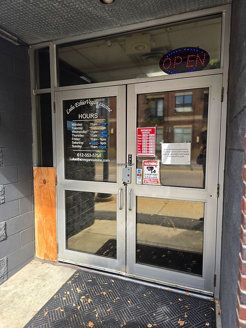 Entrance at Lulu EthioVegan in Minneapolis