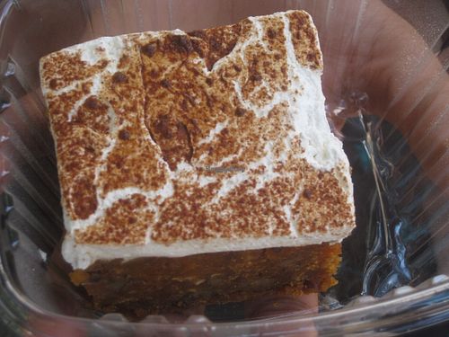 Carrot cake at Vegetart Cuina Vegana in Barcelona
