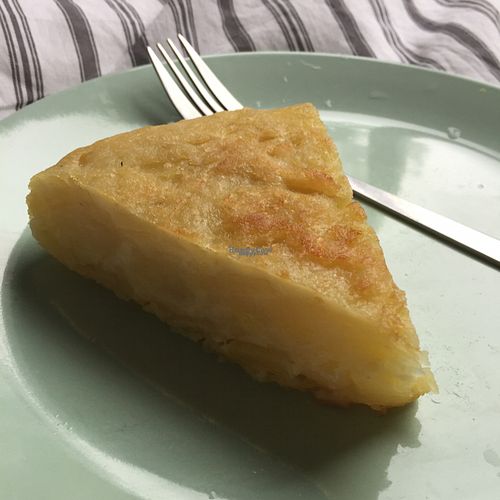 beautiful tortilla and great value at Vegetart Cuina Vegana in Barcelona