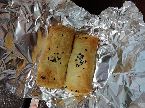 Danish pastrie with cauliflowers at Vegetart Cuina Vegana in Barcelona