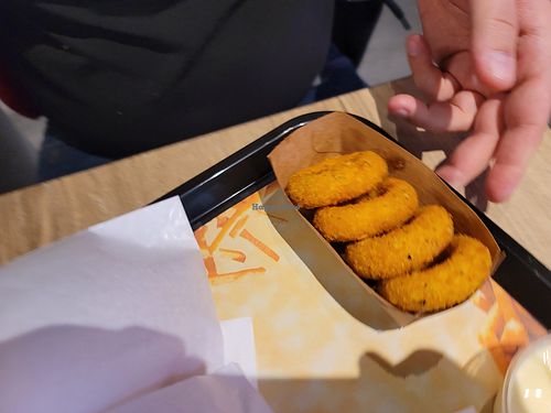 Cheese rings at Pepas Vegan Frituur in Leuven