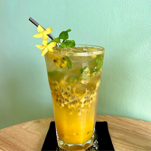 Passion Fruit Soda at Mettā Guesthouse Kampot in Kampot