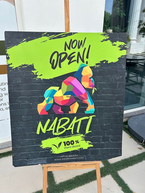 Advertising  at Nabati Bistro in Dubai