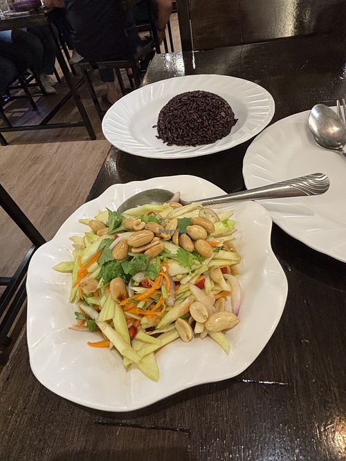 Green Mango Salad with ‘Thai Brown Rice’   at Krua Boon - Silom - ครัวบุญ in Bangkok