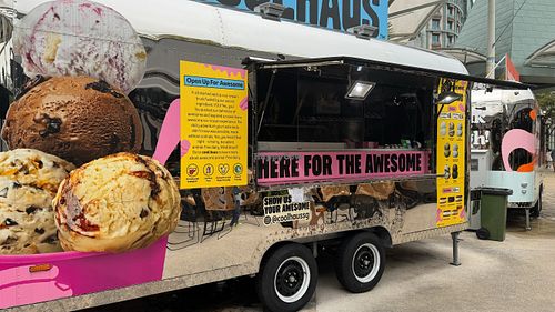 Plant-based ice cream trailer  at CoolHaus  in Central Singapore