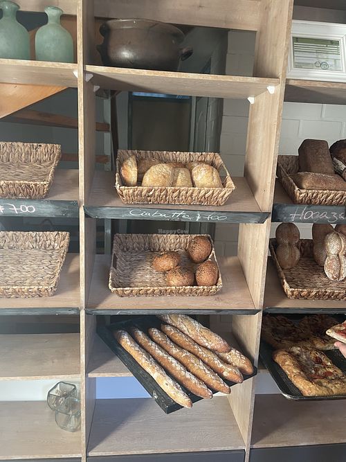 Ciabattas y pan de hamburguesa  at Lucca Panadería in Los Angeles